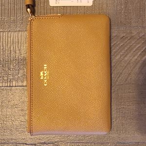 Coach Light Brown Wristlet NWT